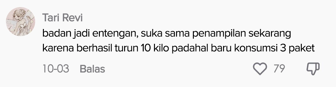 testi komen tiktok DETOSLIM APRIL 2